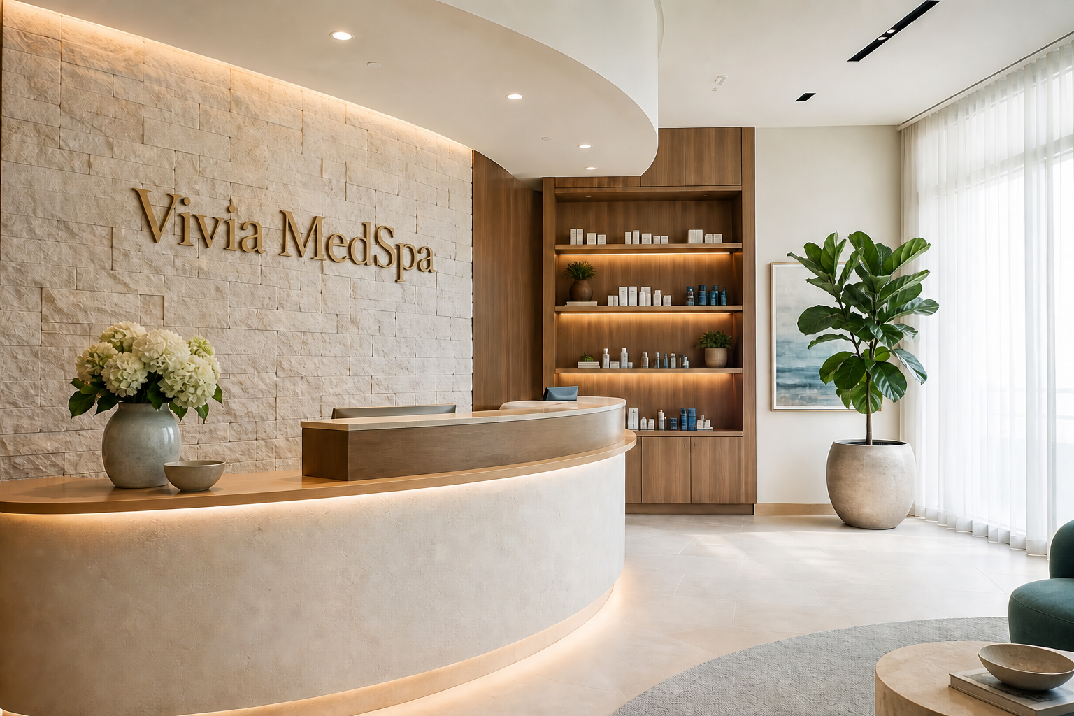 Vivia MedSpa reception concept
